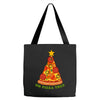 pizza christmas tree pocket Tote Bags
