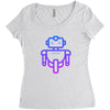 robot andro Women's Triblend Scoop T-shirt