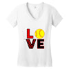 love softball Women's V-Neck T-Shirt
