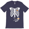 pregnant skeleton baby costume halloween maternity ninja ladies T-Shirt
