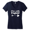 i'm with cupid Women's V-Neck T-Shirt