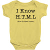 i know html Baby Bodysuit