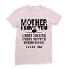 I Love You Mother Ladies Fitted T-Shirt