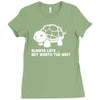 always late worth wait funny turtle Ladies Fitted T-Shirt