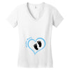 Custom baby boy name maternity design Women's V-Neck T-Shirt