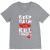 Keep Calm And Kill Zombies V-Neck Tee