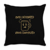 over caffeinated (2) Throw Pillow