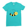 cute bee Ladies Fitted T-Shirt