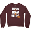 trick or treat or beer Crewneck Sweatshirt