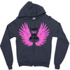 i wear pink for my mom Zipper Hoodie