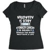 halloween is scary but stomach cancer is deadly spread the word lep sa Women's Triblend Scoop T-shirt