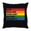 Life Healing Sunlight Nature Serenity Throw Pillow