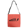 evolution of a rugby player t shirt top all black mens Adjustable Strap Totes