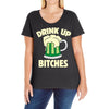 drink up bitches Ladies Curvy T-Shirt