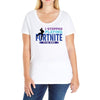 i Stopped Playing Fortnite To Be Here Ladies Curvy T-Shirt