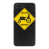 tractor crossing farmer's road warning sign iPhone 7 Plus Case
