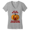 Let Go Afraid (f141) Women's V-Neck T-Shirt