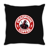 Deadpool Coffee Throw Pillow