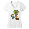 part time job   coconut farm Women's V-Neck T-Shirt