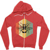 Vintage Bee Zipper Hoodie