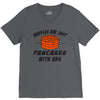 waffles are just pancakes with abs V-Neck Tee