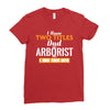 I Have Two Titles Dad And Arborist And I Rock Them Both Ladies Fitted T-Shirt