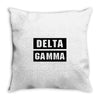 Delta Gamma Black Throw Pillow