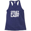 crazy boxer lady Racerback Tank