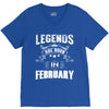 Legends Are Born In February V-Neck Tee