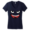 monstre visage Women's V-Neck T-Shirt