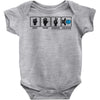 rock paper scissors hadouken Baby Onesie