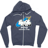 sad unicorn Zipper Hoodie