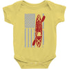 kayak american flag Baby Onesie