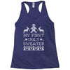 my first ugly sweater Racerback Tank