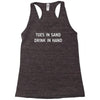 toes in sand drink in hand Racerback Tank