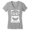 mr. robot tv series banksy fsociety Women's V-Neck T-Shirt