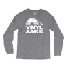 vinyl junkie white logo Long Sleeve Shirts