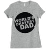 world's okayest dad Ladies Fitted T-Shirt