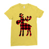 lumberjack reindeer Ladies Fitted T-Shirt