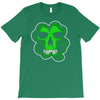 celtic green clover skull patch, irish biker patches T-Shirt