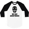 we are anonymous tshirt pipa sopa acta v for vendetta hacker's t shirt 3/4 Sleeve Shirt