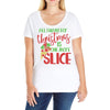 pizza christmas humor Ladies Curvy T-Shirt