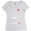 pregnant rex white and red color Women's Triblend Scoop T-shirt