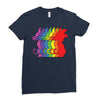 Goku Rainbow Ladies Fitted T-Shirt