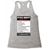 funny stag night checklist, ideal gift, christmas present Racerback Tank
