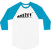 evolution of a fisherman angler mens fishing t shirt 3/4 Sleeve Shirt