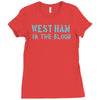 west ham in the blood retro style new Ladies Fitted T-Shirt