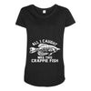 all i caught was this crappie fish Maternity Scoop Neck T-shirt