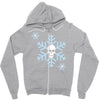 skull snowflakes alternative christmas jumper Zipper Hoodie