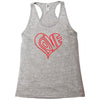 love heart outline valentine's day Racerback Tank